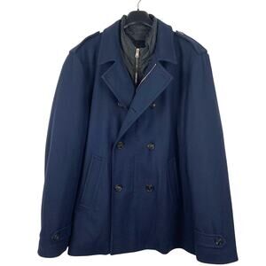 Allegri Milano Techno Wool Cashmere Insulated Coat Navy Men's Size XL IT58